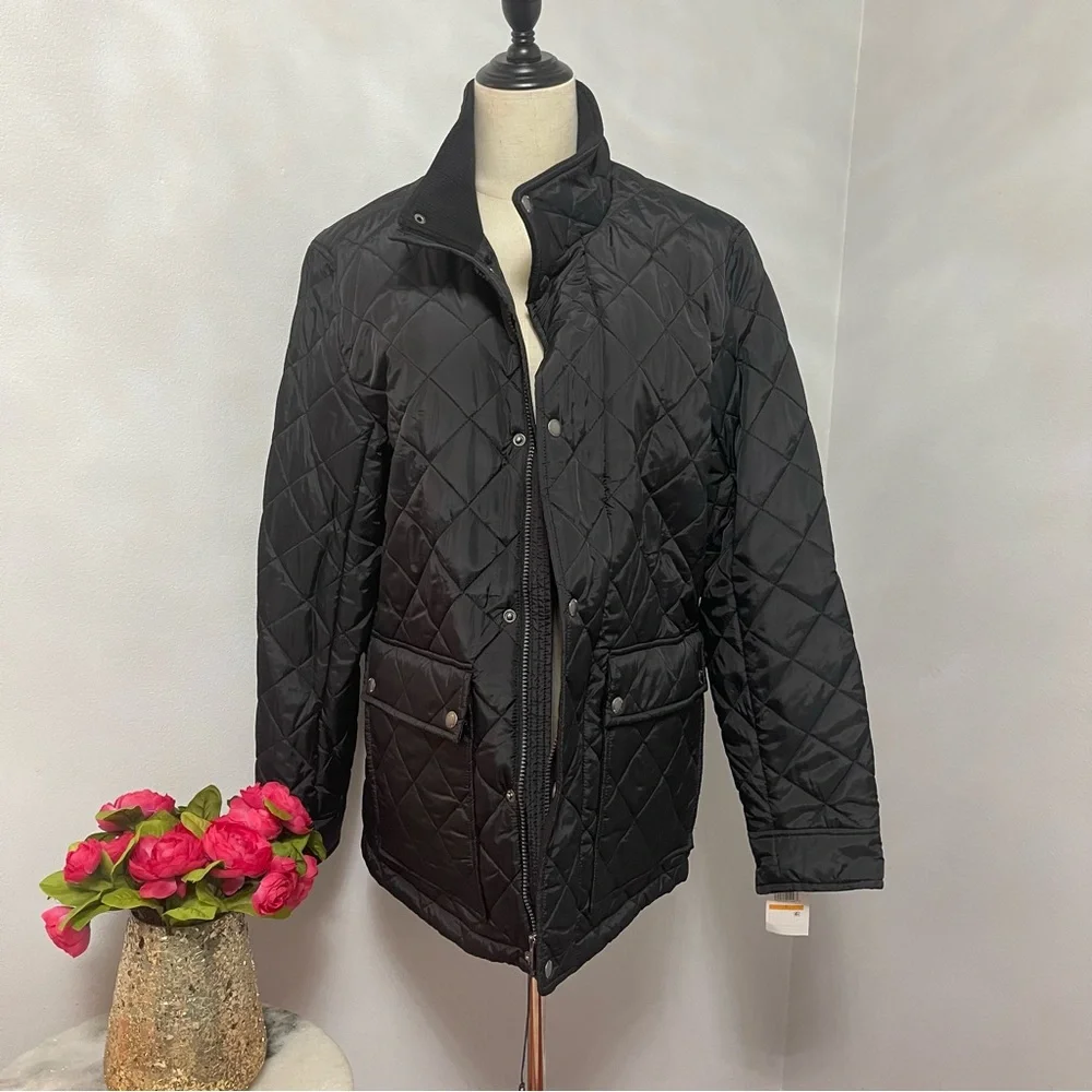 Cole Han Signature Mens Diamond Quilted Jacket- In Black Color- New Tag- Reemoly - Picture 10 of 15